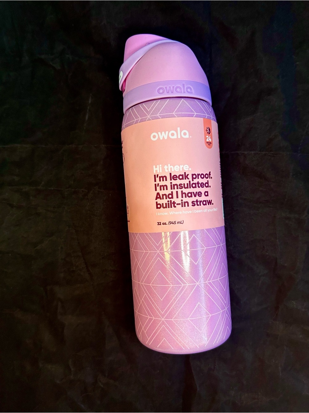 Owala Wicked and Glenda themed Water Bottle with Built-In Straw